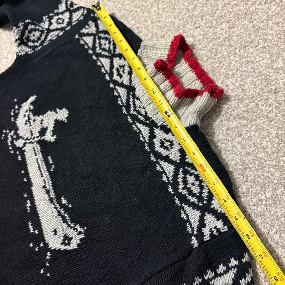 Vintage Ralph Lauren Hand Knit Sweater M Cotton Linen Canoe 90s Mock Turtleneck - Picture 7 of 8